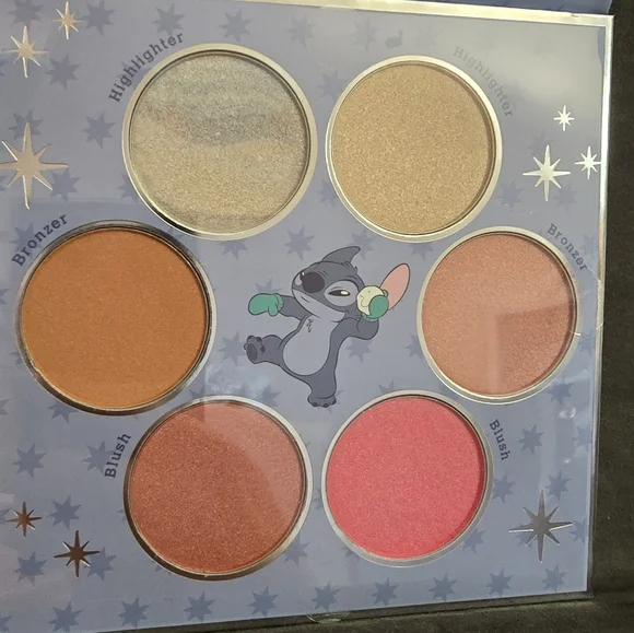 NEW DISNEY STITCH Complexion Palette 6 Shades of Bronzer, Highlighter, Blush - Picture 7 of 12